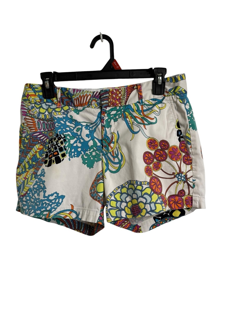Banana Republic Multicolor Floral Print Jean Shorts - White Base